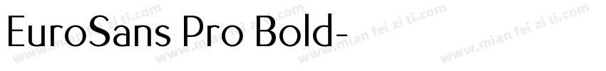 EuroSans Pro Bold字体转换